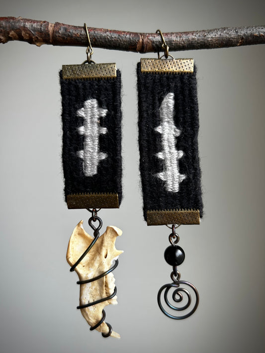 *Strange Adornments x Vavis Trenzitas* Skeleto Earrings