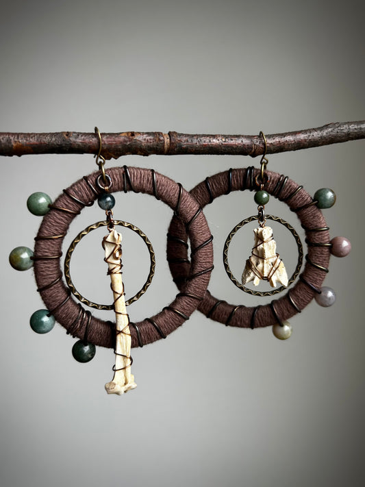 *Strange Adornments x Vavis Trenzitas* Musgo Earrings